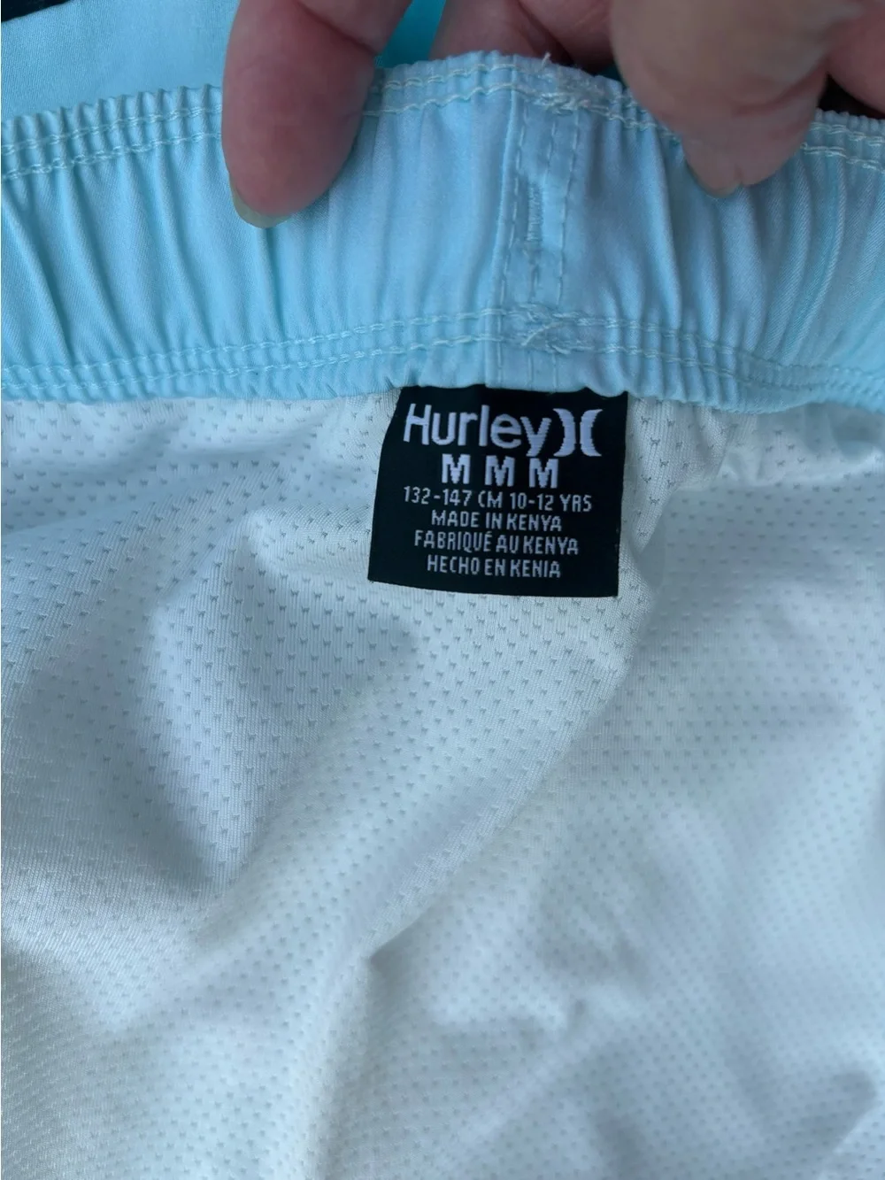 HURLEY Boys Gradient Aqua to Navy Swim Shorts, Size: M (boys 10/12)